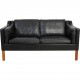 Børge Mogensen 2212 2-personers sofa i sort læder
