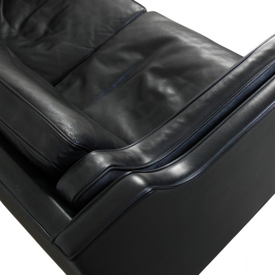 Børge Mogensen 2212 2-personers sofa i sort læder
