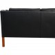 Børge Mogensen 2212 2-personers sofa i sort læder