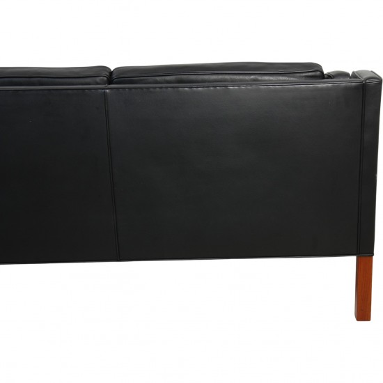 Børge Mogensen 2212 2-personers sofa i sort læder