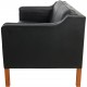 Børge Mogensen 2212 2-personers sofa i sort læder