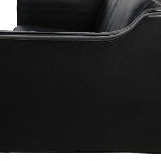 Børge Mogensen 2212 2-personers sofa i sort læder