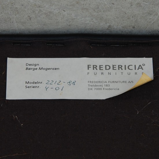 Børge Mogensen 2212 2-personers sofa i sort læder