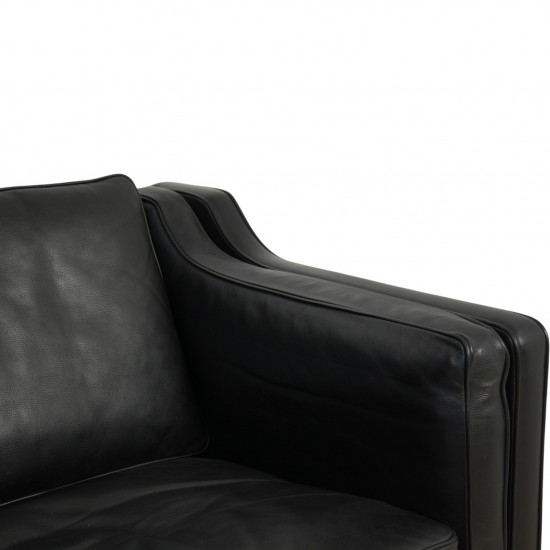 Børge Mogensen 2212 2-personers sofa i sort læder