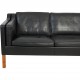 Børge Mogensen 2212 2-personers sofa i sort læder