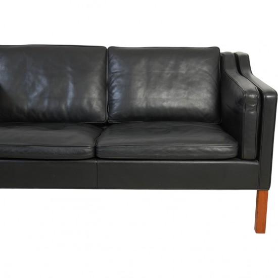 Børge Mogensen 2212 2-personers sofa i sort læder