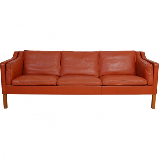 Børge Mogensen 2213 3-personers sofa i cognac læder