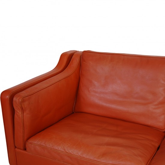 Børge Mogensen 2213 3-personers sofa i cognac læder