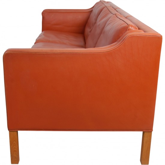 Børge Mogensen 2213 3-personers sofa i cognac læder