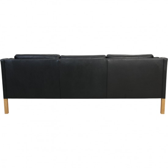 Børge Mogensen 2213 3-personers sofa i sort læder