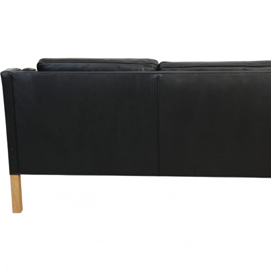 Børge Mogensen 2213 3-personers sofa i sort læder