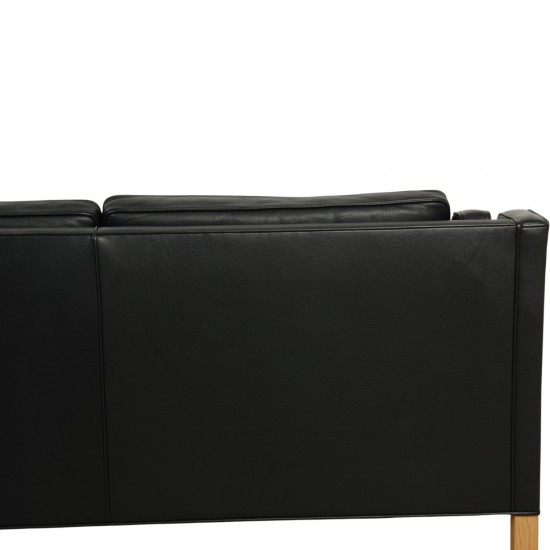 Børge Mogensen 2213 3-personers sofa i sort læder