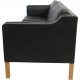 Børge Mogensen 2213 3-personers sofa i sort læder