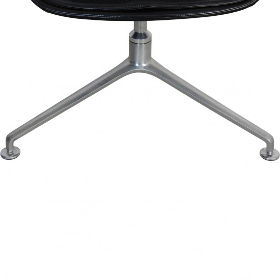 Fabricius og Kastholm høj Tulip stol i sort læder