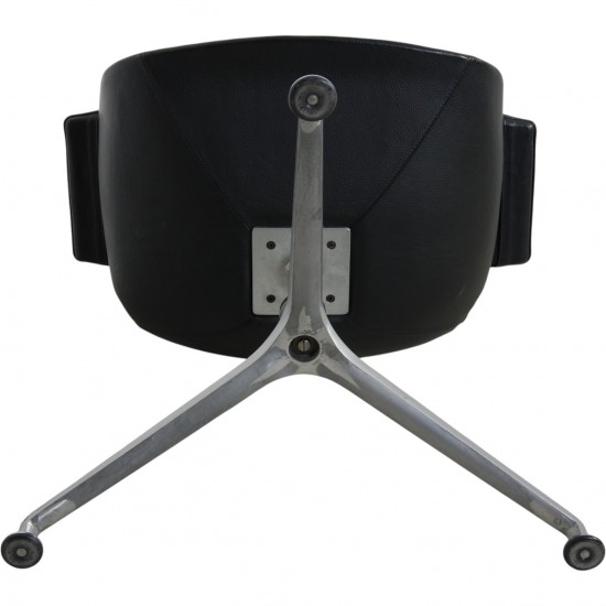 Fabricius og Kastholm høj Tulip stol i sort læder