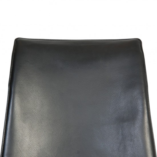 Fabricius og Kastholm høj Tulip stol i sort læder