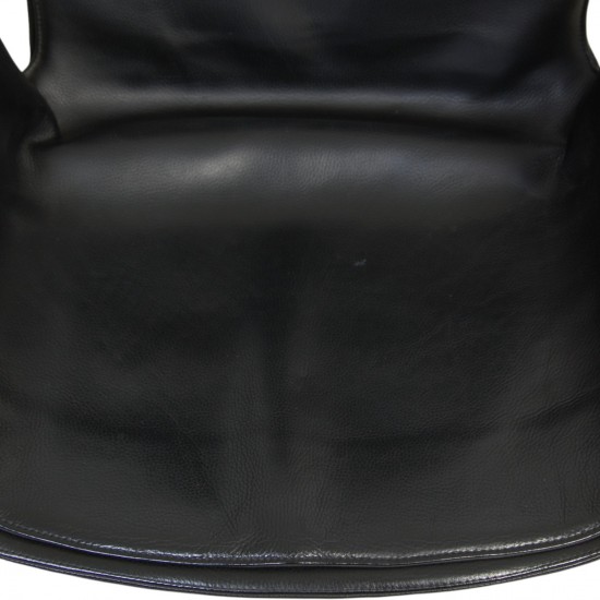 Fabricius og Kastholm høj Tulip stol i sort læder