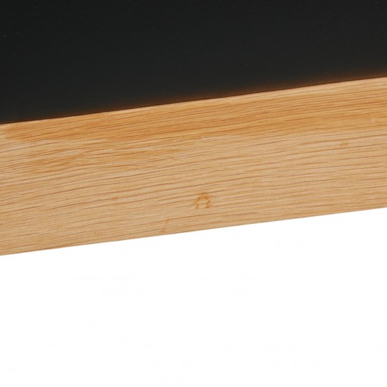 Hans Wegner 2.personers Ge285 sofa i sort læder