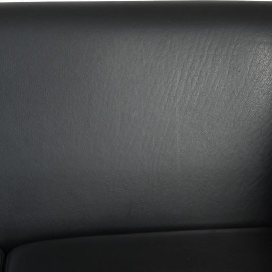 Hans Wegner 2.personers Ge285 sofa i sort læder