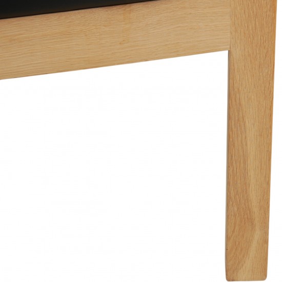 Hans Wegner 3-personers Ge285 sofa i sort læder