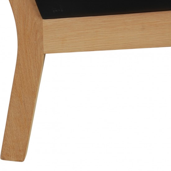 Hans Wegner 3-personers Ge285 sofa i sort læder