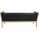 Hans Wegner 3-personers Ge285 sofa i sort læder