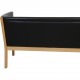 Hans Wegner 3-personers Ge285 sofa i sort læder