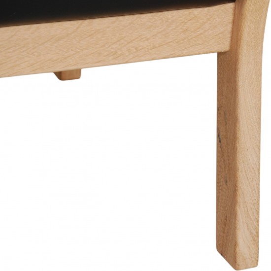 Hans Wegner 3-personers Ge285 sofa i sort læder