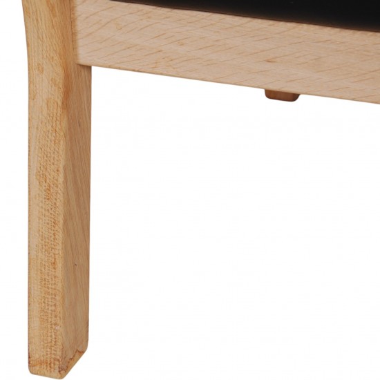 Hans Wegner 3-personers Ge285 sofa i sort læder