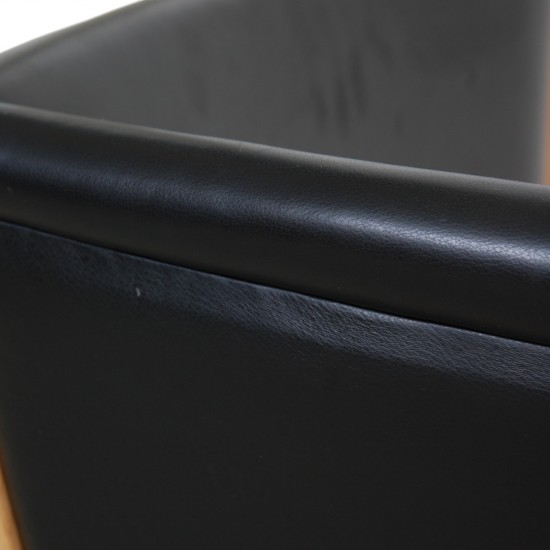 Hans Wegner 3-personers Ge285 sofa i sort læder