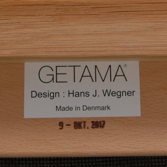 Hans Wegner 3-personers Ge285 sofa i sort læder