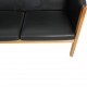 Hans Wegner 3-personers Ge285 sofa i sort læder