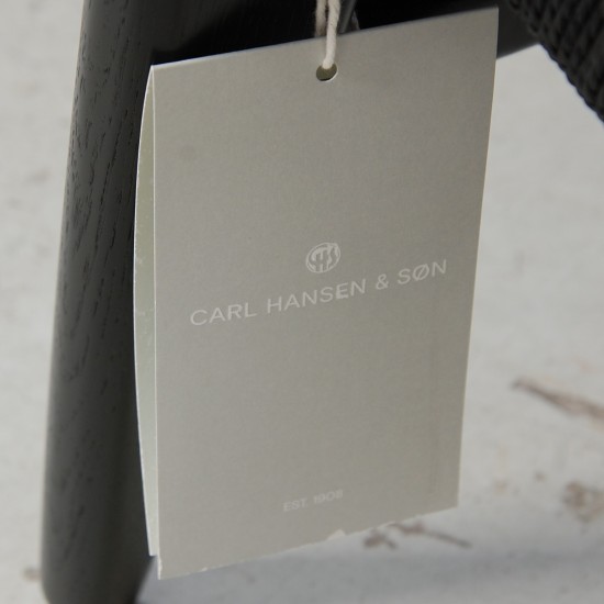 Hans Wegner sort CH25 loungestol i eg