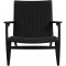 Hans Wegner sort CH25 loungestol i eg