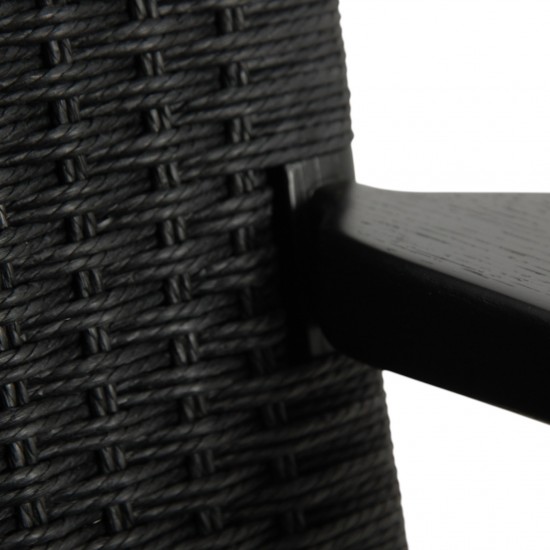 Hans Wegner sort CH25 loungestol i eg