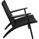 Hans Wegner sort CH25 loungestol i eg