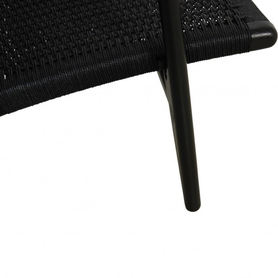 Hans Wegner sort CH25 loungestol i eg