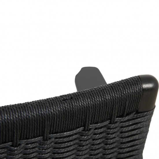 Hans Wegner sort CH25 loungestol i eg