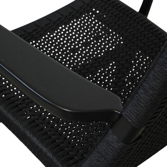 Hans Wegner sort CH25 loungestol i eg