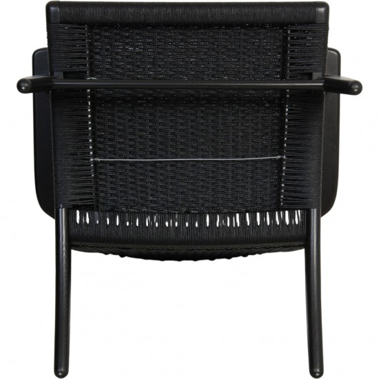 Hans Wegner sort CH25 loungestol i eg