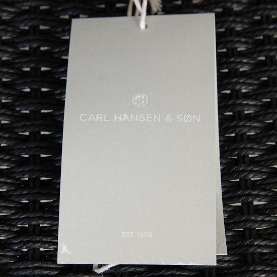 Hans Wegner sort CH25 loungestol i eg