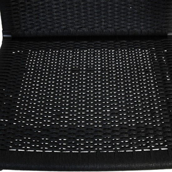 Hans Wegner sort CH25 loungestol i eg