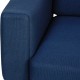 Hans Wegner GE236 3-personers sofa i blåt stof og eg