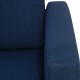 Hans Wegner GE236 3-personers sofa i blåt stof og eg