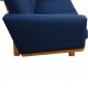 Hans Wegner GE236 3-personers sofa i blåt stof og eg