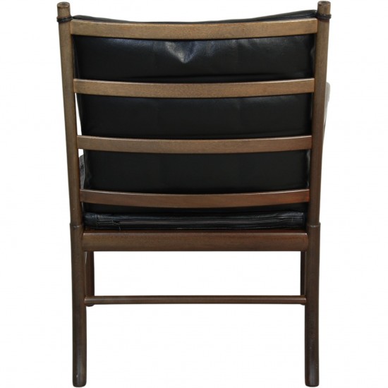 Ole Wanscher Colonial stol af mahogni og sort læder