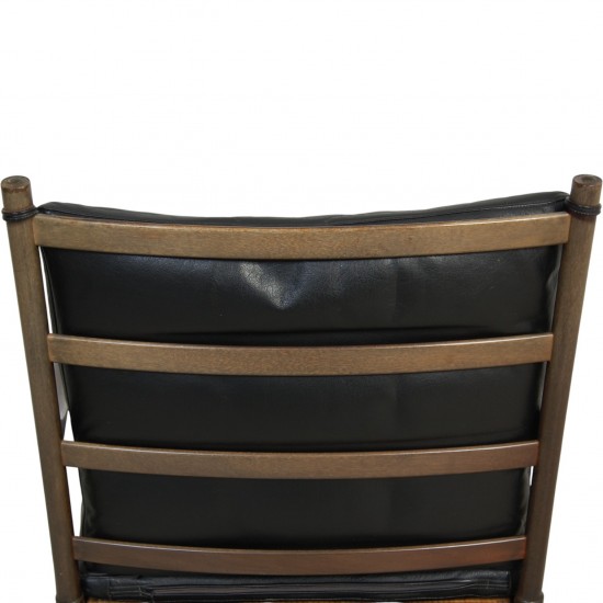 Ole Wanscher Colonial stol af mahogni og sort læder