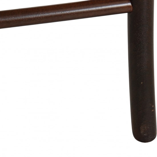 Ole Wanscher Colonial stol af mahogni og sort læder