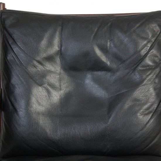 Ole Wanscher Colonial stol af mahogni og sort læder