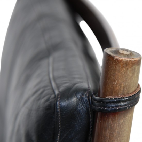 Ole Wanscher Colonial stol af mahogni og sort læder